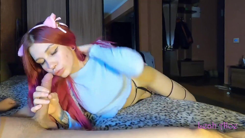 Leah Aloe: Slutty Leah Sucks and Licks Dick