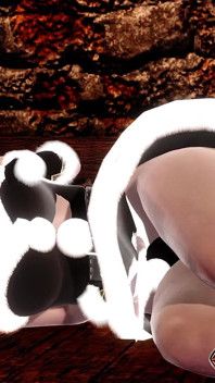Dark Succubus solo masturbacja het cipki Z głośnym jękiem i orgazm animacji 3D