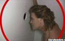 Glory Hole Girlz: Red Freckle Swallowing MILF Tits Fucks Glory Hole Dicks!