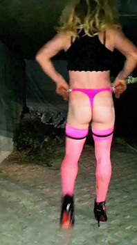 Pink Whore Cunt Walk Night Down Roadheel