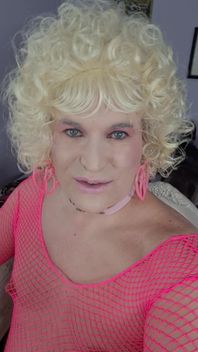 Kissing a Blonde Transvestite?