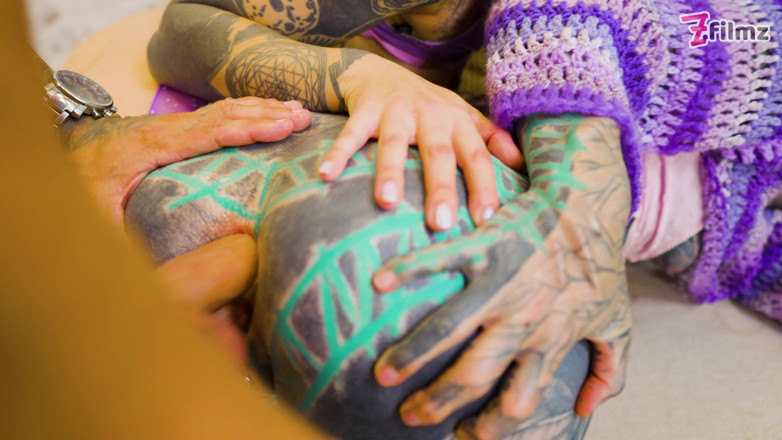 Z-Filmz: Tattooed Threesome with ATM, Ata &amp; Big Cumshot