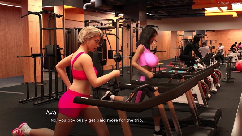 Porny Games: Proyecto esposa caliente - haciendo amigos en el gimnasio (32)