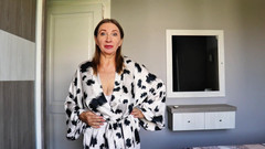 MariaOld: Peituda madura madrasta Futanari ensina paixão