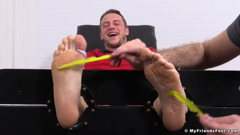 My friends feet: Kenny Tickled in a Straight Jacket