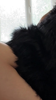 In Only a Thong Under a Fur Coat a Hot Date Right at the Door
