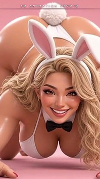 สาวกระต่ายผมบลอนด์ยักษ์โชว์ฝ่าเท้าทาน้ํามันขนาดใหญ่ของเธอ - Giantess, มุมมองคนเย็ด หยอกล้อ