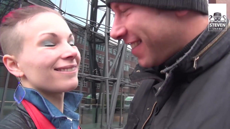 Steven Shame: Hook up with skinny bitch: two guys share redhead