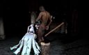 Soi Hentai: Ratu dan pembantu kulit hitam di gudang kayu bakar (bagian 01) - animasi 3d...