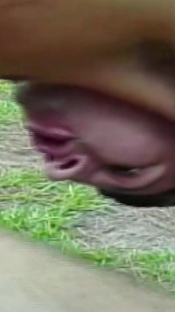 Skinny Guy with Big Tits Latina Tranny Secretly Fucked Anally Outdoors