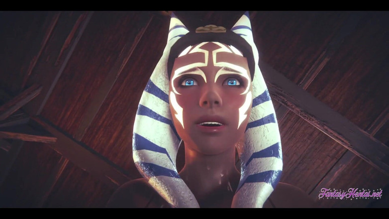 Yaoitube: Starwars хентай в видео от первого лица Ahsoka, 3D 4D - минет и трахнутая наездница Stily с кримпаем
