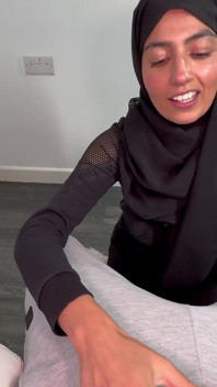 Hijabi Slut Drinks and Sucks White Cock During Ramadan