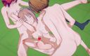 Hentai Smash: Фута Мікото Конду і Фута Місіма Акане трахають Каеде Сакуру в тріо і обливають її спермою - хентай kampfer futanari.