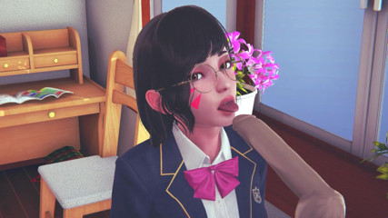Waifu club 3D: DVA college girl licks your cock with her tongue and...