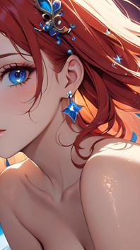 Voidgazer: uma jovem bonita com sardas cósmicas cintilantes