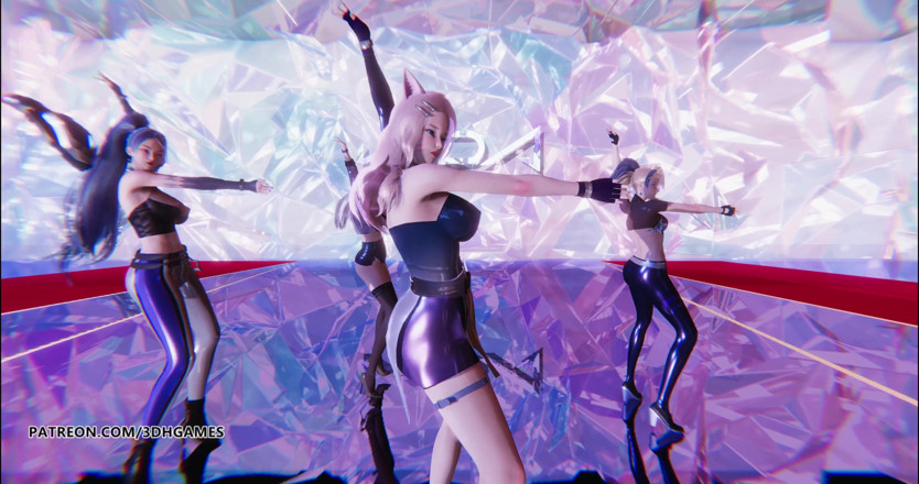 3D-Hentai Games: KDA - More striptease Ahri Akali Evelynn Kaisa Kda Seraphine all...