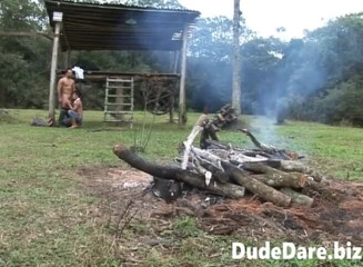 DudeDare: Lecherous cowboy banged doggystyle with a bareback cock
