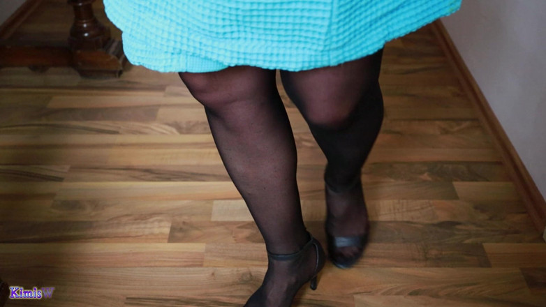 KimisWorld: High Heel Clicks on Wooden Floor - Slow Walking Heel Sound...