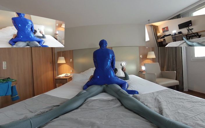 Nylon Xtreme VR: Nora Fox anal zentai bi colore VR 3D 180