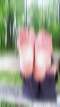 Feet in Public Park