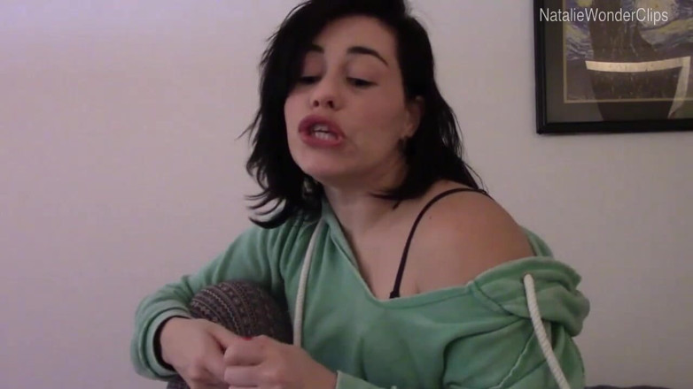 Natalie Wonder: Stepsister practices her cock sucking skills on stepbrother's dick