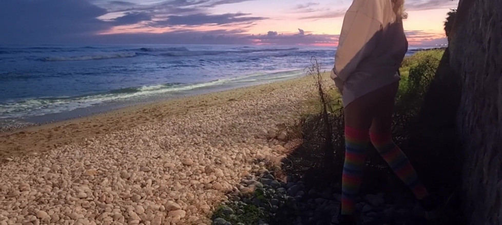 TheloveStory: Hot squirting with a beautiful view from the balcony in...