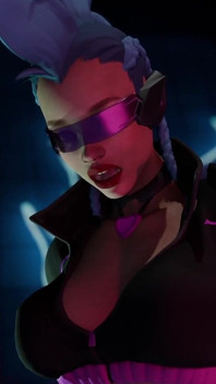 Transexual tetona Bonnie se folla a una chica sexy en un oscuro rincón cyberpunk - Hardcore Anal