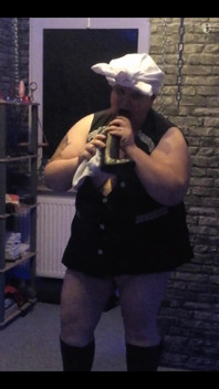 Sexy Housewife in a Lab Coat Cleans Intensively with Sexy Dildos