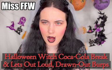MissFFW: Halloween Witch Coca-cola Break Lets Out Loud Drawn-out Burps