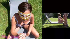 Les Gourmands: सेक्सी सफेद अधोवस्त्र पहनी सुंदर चोदने लायक मम्मी की बाहर कुत्ते शैली में चुदाई होती है और उसकी बड़ी गांड पर वीर्य निकलता है