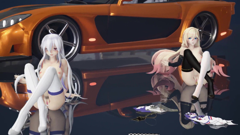 MikuMotion: Striptis Duet coklat; Black Stockings; Stoking Putih; Racing Leotards