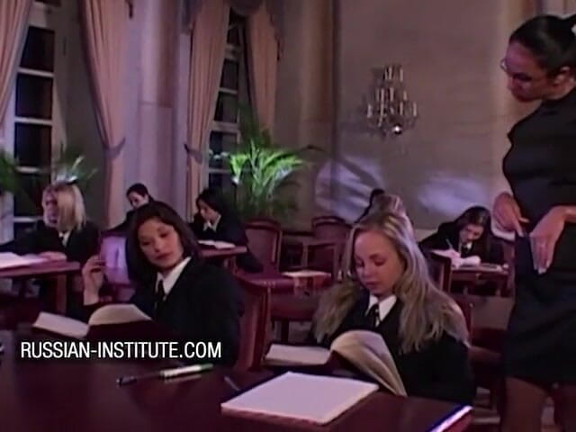 Russian Institute: Orgy and double penetration at the women institute