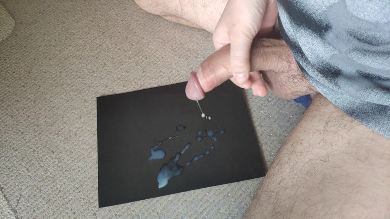 Curved One: Slapped the cum out of cock