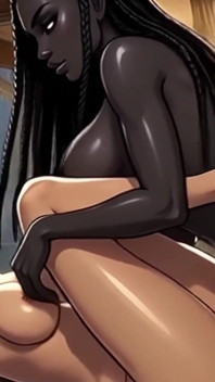 Ia Generada - Hentai De Dibujos Animados, Anime Africano Americano Negro, Ébano Europeo Trans Diosa Stripper Folla Hermanastra