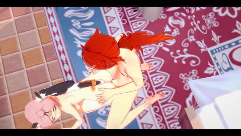 HentaiTubes: Genshin Impact Hentai - diluc and diona lagi asik nyepong dan...