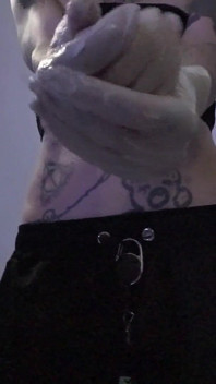 Sahnige Weiße Latexhandschuhe