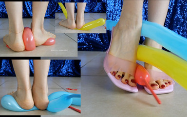 Rebecca Diamante: Smushed Harshly by My Classy Bare Feet in Red Toenail...