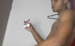 The Handsome Guy Es with His Black Cock Is Recording for You
