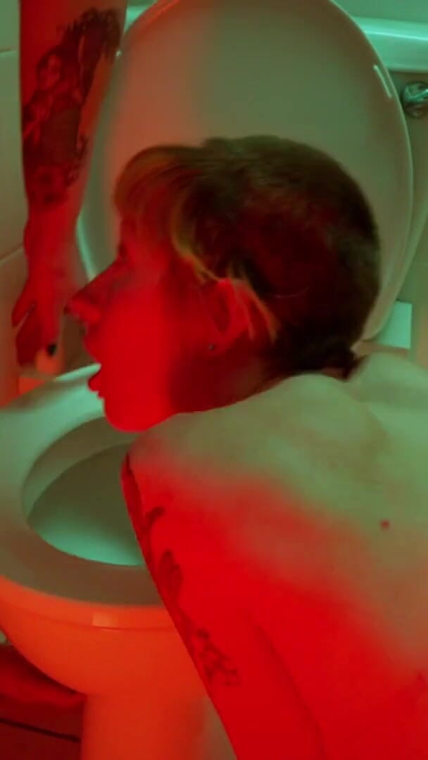 Lesbian Toilet Licking, Pee & Head Flushing Humilation