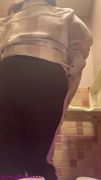 Fat Pussy Peeing in Public Toilets