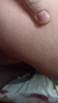 Cum dripping from housewife's wet pussy
