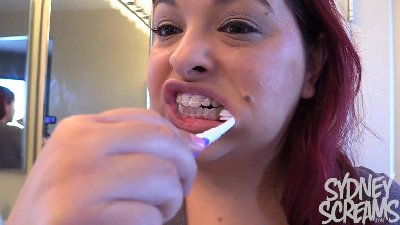 Sydney screams fetish: Brushing &amp; Polishing My Pearly Whites - HD Wmv