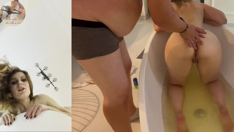 beauty_and_the_other_one: Lexi brincando na banheira, vários orgasmos com a ajuda de...