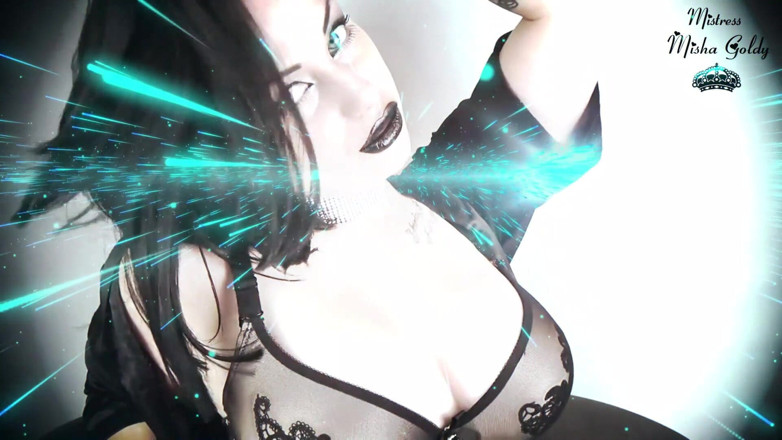 Goddess Misha Goldy: Black lipsmerize with JOI