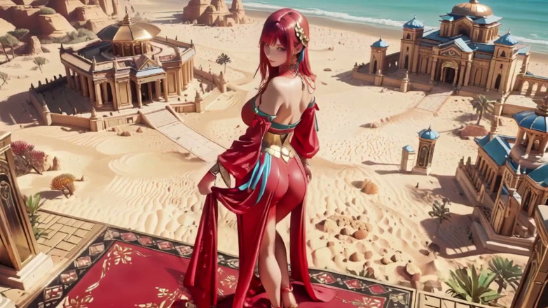 Seraphina Vale: Red Queen in the Desert! Lazy Afternoon in the Golden...