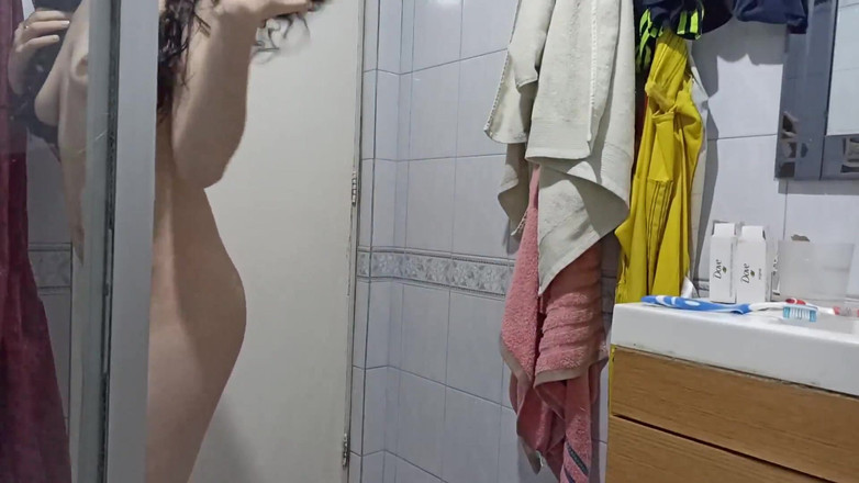 Jopy sex: 샤워 중 그녀를 따먹어, 목욕하는 18살 여성과 맛있는 섹스