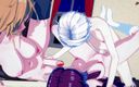 Hentai Smash: Futa Alice i Erina pieprzą Sakaki Ryoko w trójkącie - Wojny żywności...