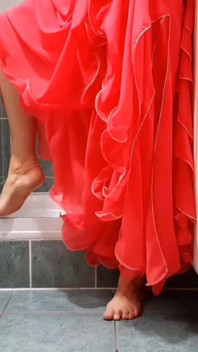 Selena's Sex Games in Red Skirt