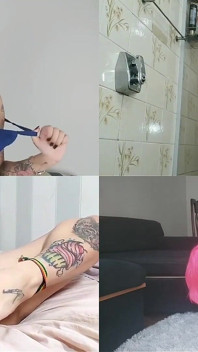 Naughty Young Woman Fooling Around When Her Parents Leave the House.