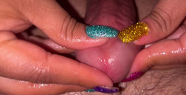 Latina mala: Handjob kuku berkilau